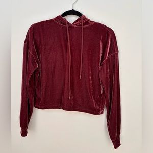 Velvet Crop Jersey, Maroon